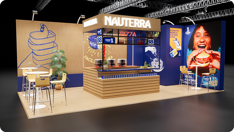 Projeto do estande Nauterra Gomes da Costa